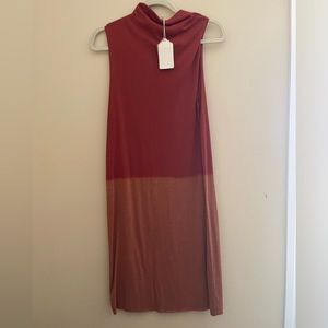 Mock Neck Sleeveless Midi Dress Size L